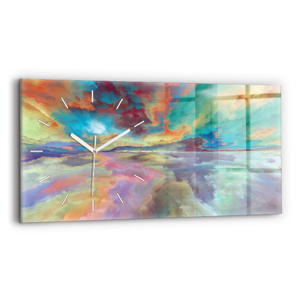 Horizontale Uhr mit motiv Abstrakte Landschaft