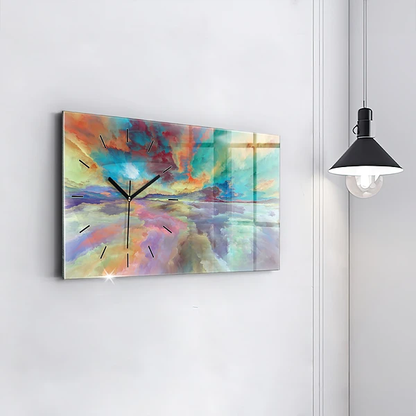 Horizontale Uhr mit motiv Abstrakte Landschaft