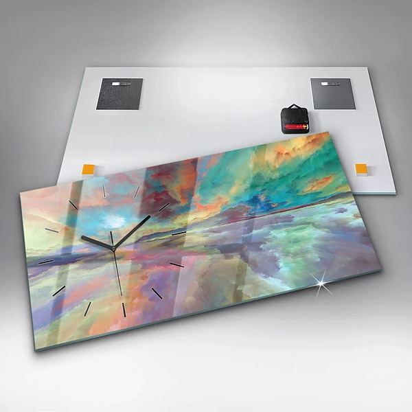 Horizontale Uhr mit motiv Abstrakte Landschaft