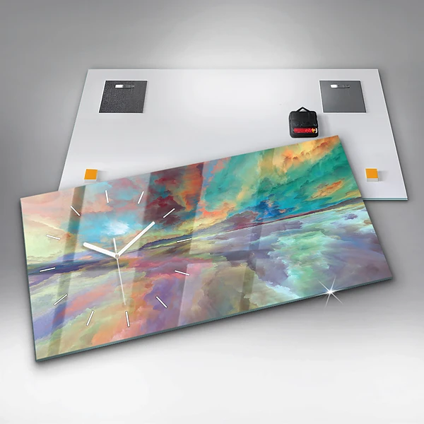 Horizontale Uhr mit motiv Abstrakte Landschaft