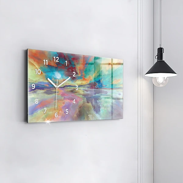 Horizontale Uhr mit motiv Abstrakte Landschaft