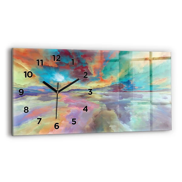 Horizontale Uhr mit motiv Abstrakte Landschaft