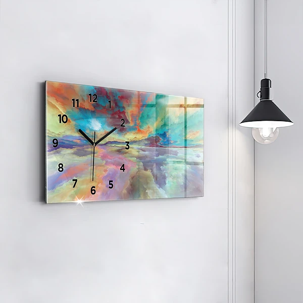 Horizontale Uhr mit motiv Abstrakte Landschaft