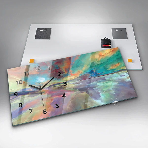 Horizontale Uhr mit motiv Abstrakte Landschaft