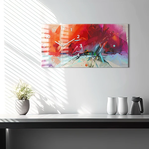 Horizontale Uhr mit motiv Reihen von Gewürzen