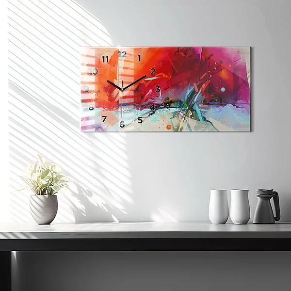 Horizontale Uhr mit motiv Reihen von Gewürzen