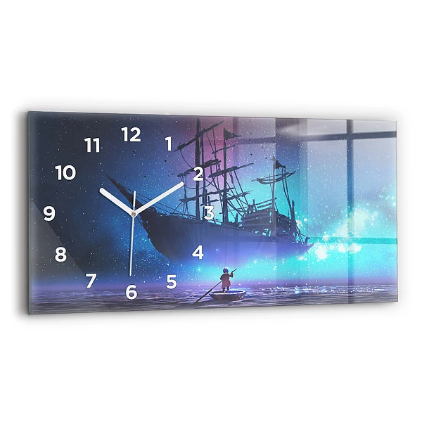 Horizontale Uhr Fantasie-Segelschiff