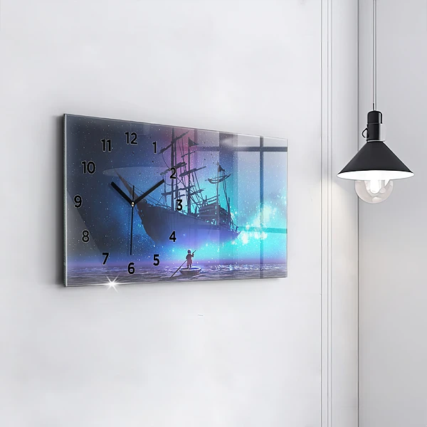 Horizontale Uhr Fantasie-Segelschiff