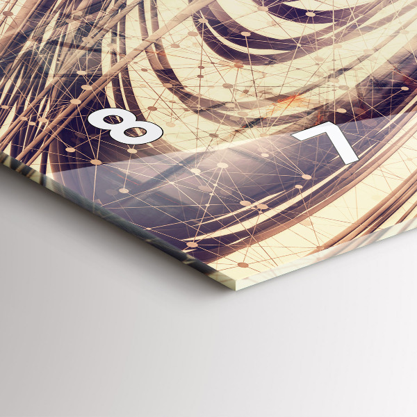 Horizontale Uhr mit motiv Abstrakter Mechanismus