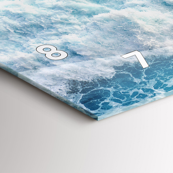 Horizontale Uhr mit motiv Wellen Meer
