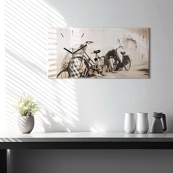 Horizontale Uhr mit motiv Italienisches Fahrrad
