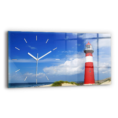 Horizontale Uhr mit motiv Leuchtturm