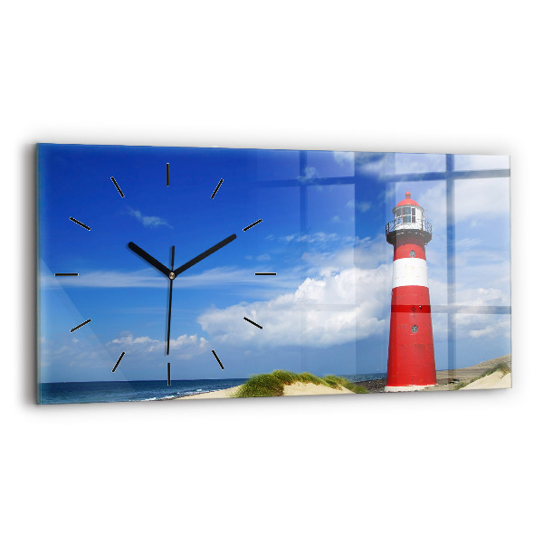 Horizontale Uhr mit motiv Leuchtturm