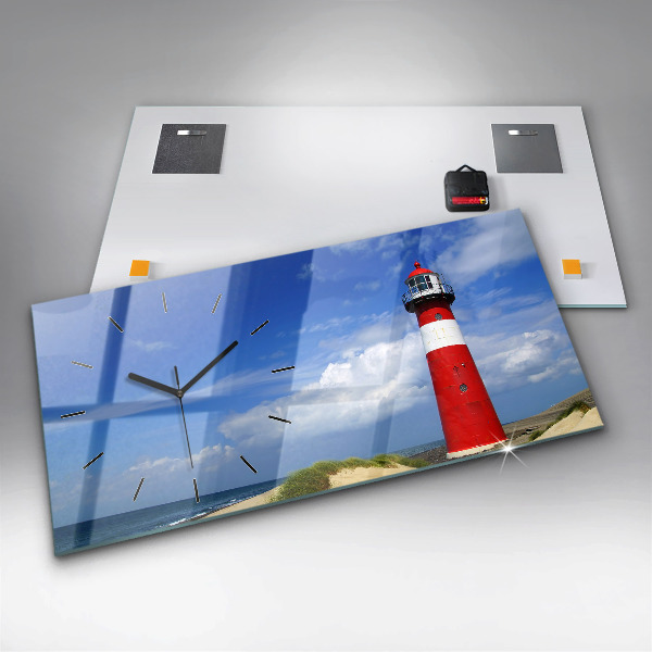 Horizontale Uhr mit motiv Leuchtturm