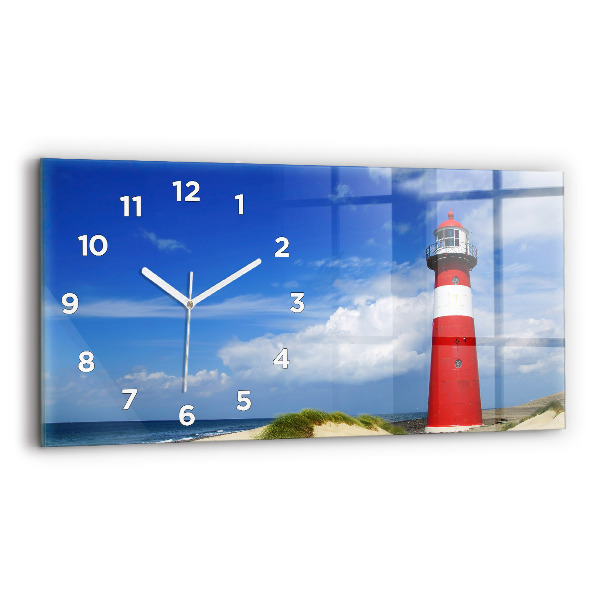 Horizontale Uhr mit motiv Leuchtturm