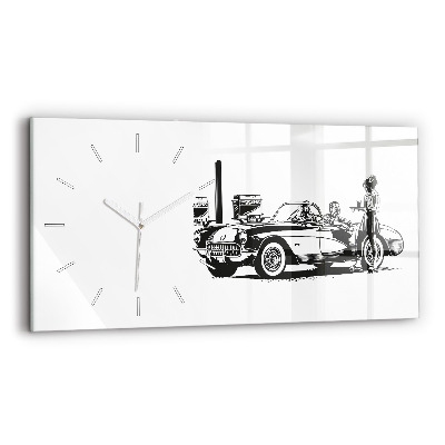 Horizontale Uhr Retro-Illustration
