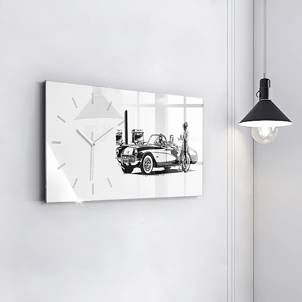 Horizontale Uhr Retro-Illustration