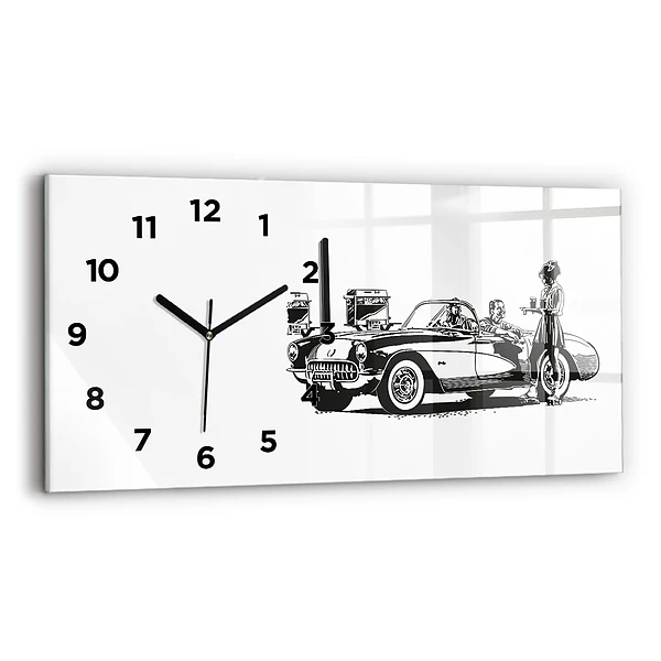 Horizontale Uhr Retro-Illustration