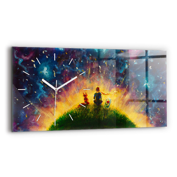 Horizontale Uhr mit motiv Abstrakter kleiner Prinz