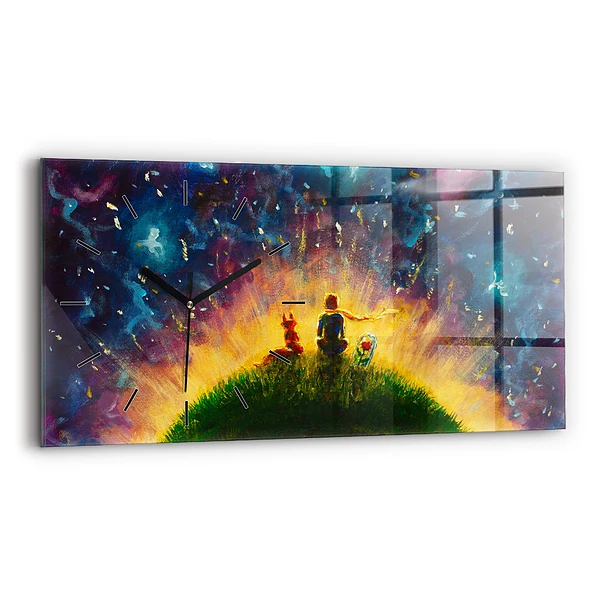 Horizontale Uhr mit motiv Abstrakter kleiner Prinz