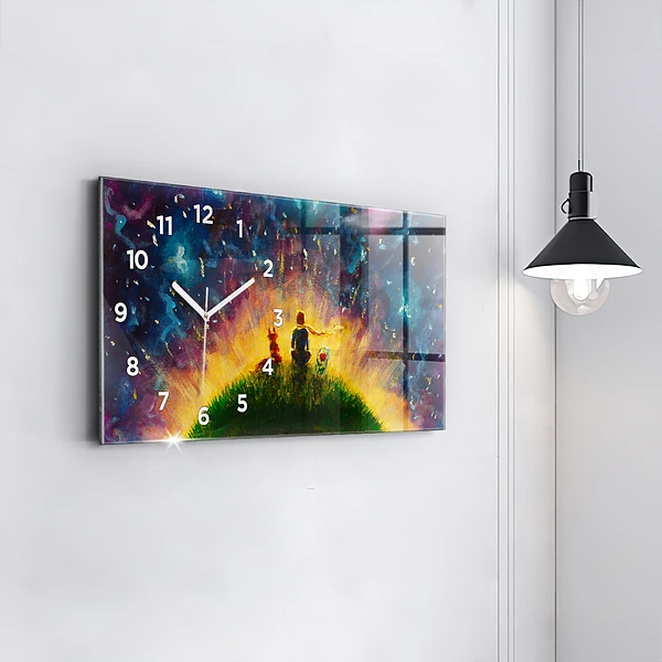 Horizontale Uhr mit motiv Abstrakter kleiner Prinz