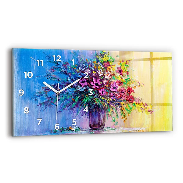 Horizontale Uhr Blumen in einer Vase