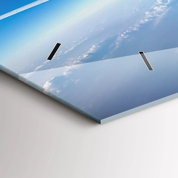 Horizontale Uhr mit motiv Flugzeug Wolken