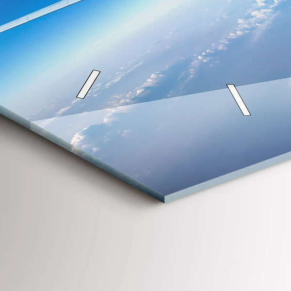 Horizontale Uhr mit motiv Flugzeug Wolken