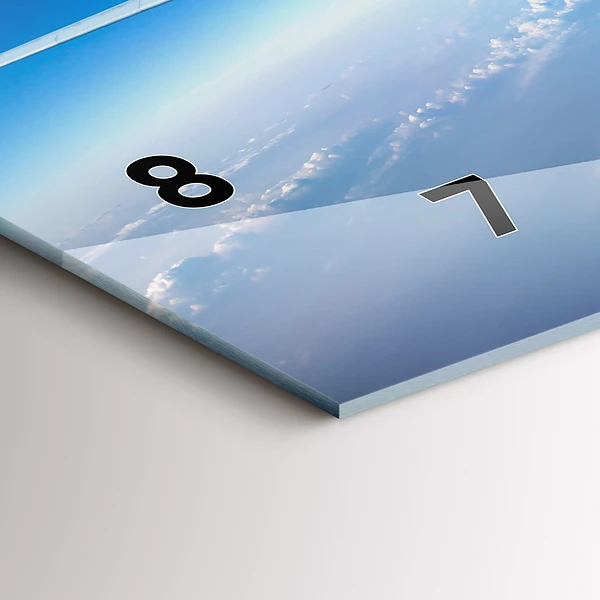 Horizontale Uhr mit motiv Flugzeug Wolken