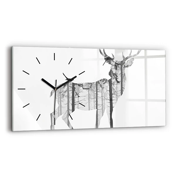 Horizontale Uhr Silhouette eines Rehs Wald