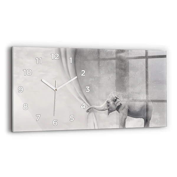 Horizontale Uhr mit motiv Elefant
