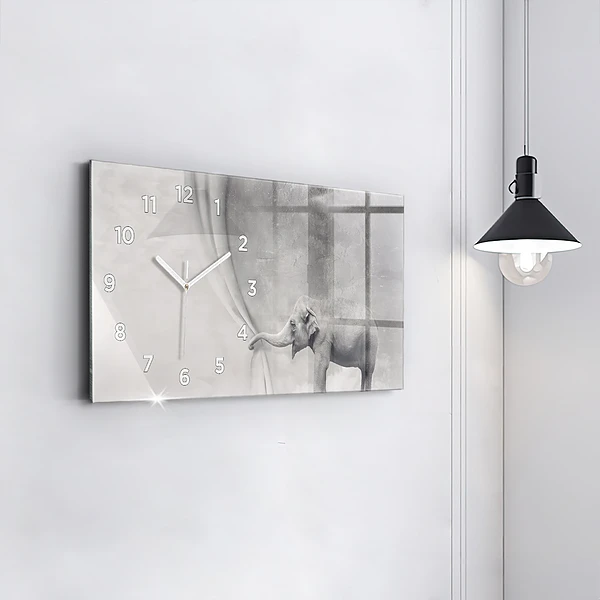 Horizontale Uhr mit motiv Elefant