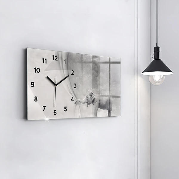 Horizontale Uhr mit motiv Elefant