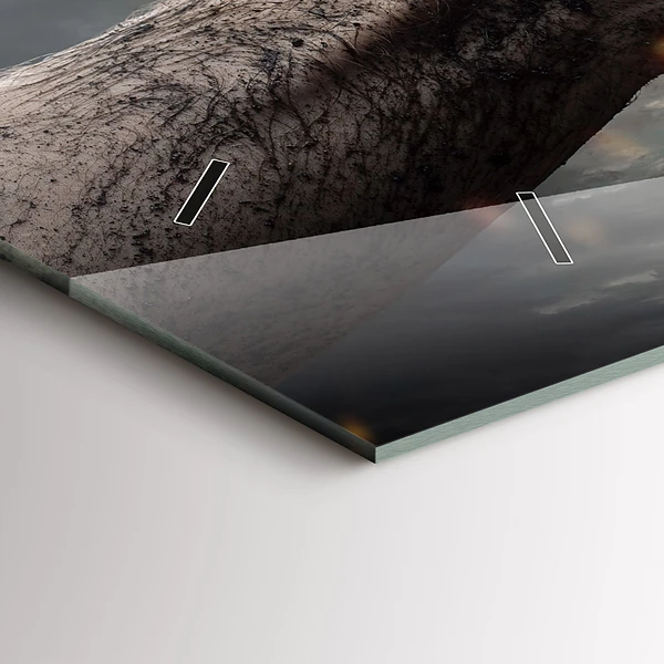 Horizontale Uhr mit motiv Fäuste Macht