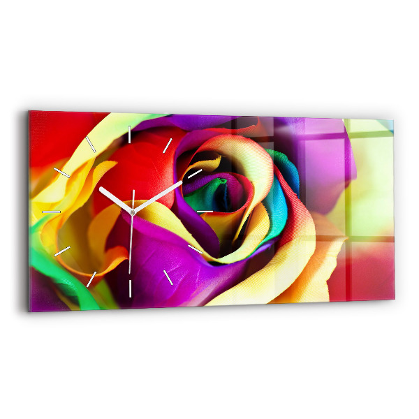 Horizontale Uhr Regenbogenrose