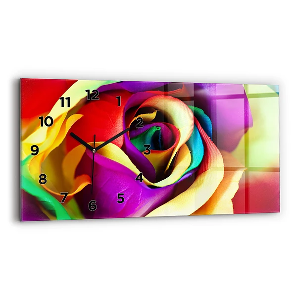Horizontale Uhr Regenbogenrose