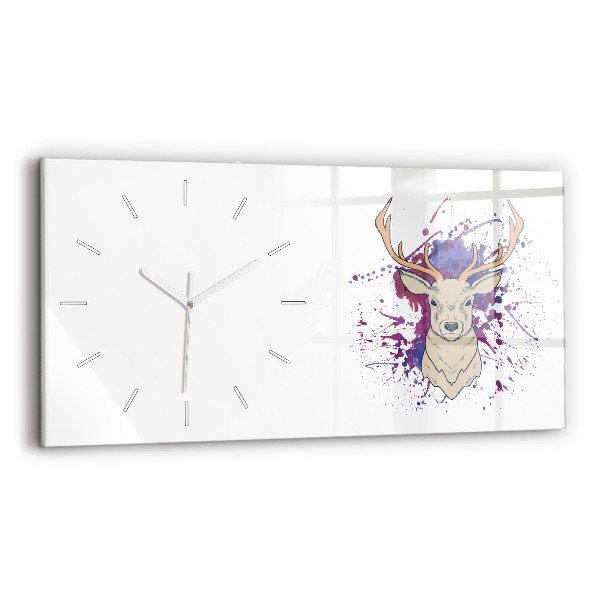 Horizontale Uhr mit motiv Vektor-Illustration eines Rehs