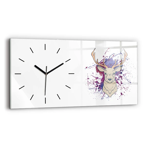 Horizontale Uhr mit motiv Vektor-Illustration eines Rehs