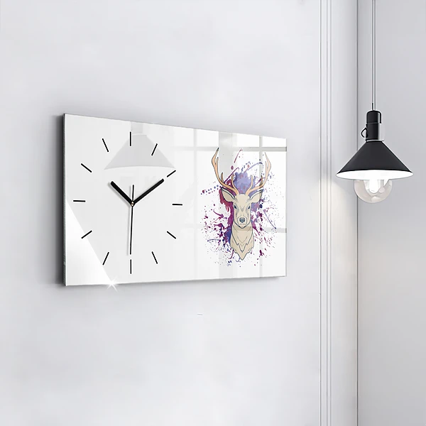 Horizontale Uhr mit motiv Vektor-Illustration eines Rehs