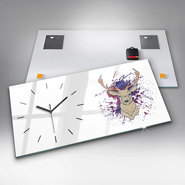 Horizontale Uhr mit motiv Vektor-Illustration eines Rehs
