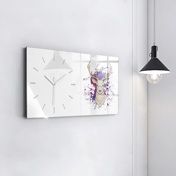 Horizontale Uhr mit motiv Vektor-Illustration eines Rehs