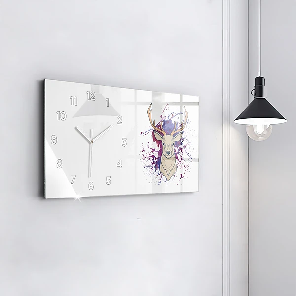 Horizontale Uhr mit motiv Vektor-Illustration eines Rehs