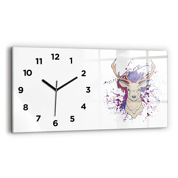 Horizontale Uhr mit motiv Vektor-Illustration eines Rehs