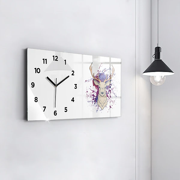 Horizontale Uhr mit motiv Vektor-Illustration eines Rehs