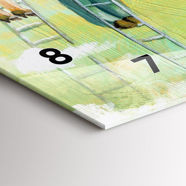 Horizontale Uhr Menschen auf einer Leiter