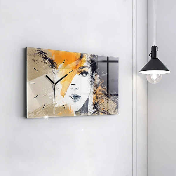 Horizontale Uhr Portrait einer Frau abstrakt
