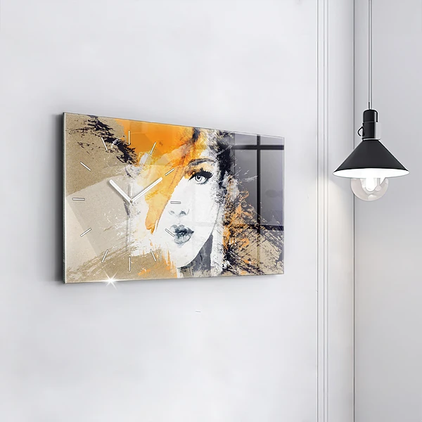 Horizontale Uhr Portrait einer Frau abstrakt