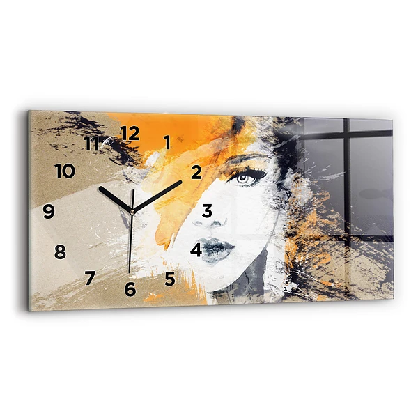 Horizontale Uhr Portrait einer Frau abstrakt