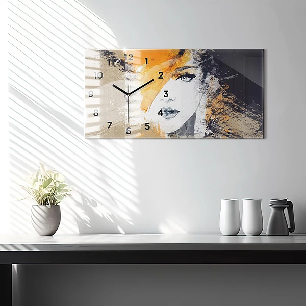 Horizontale Uhr Portrait einer Frau abstrakt