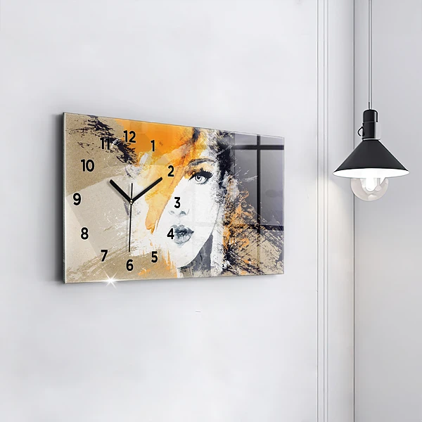 Horizontale Uhr Portrait einer Frau abstrakt